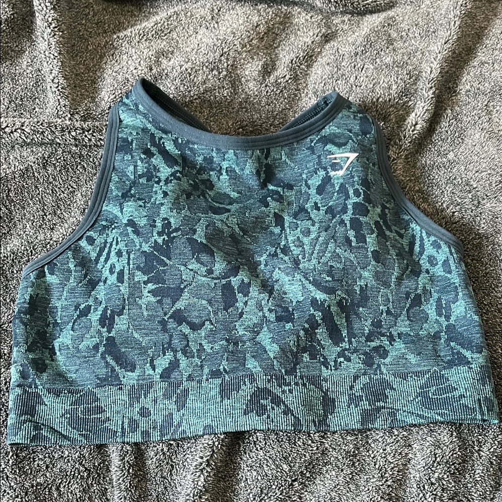 Gymshark Adapt Teal high neck Sports Bra - M
